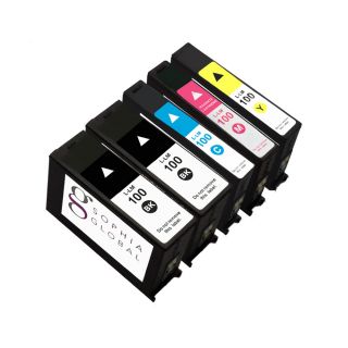 Sophia Global Remanufactured Ink Cartridge Replacement For Lexmark 100 (2 Black, 1 Cyan, 1 Magenta, 1 Yellow)