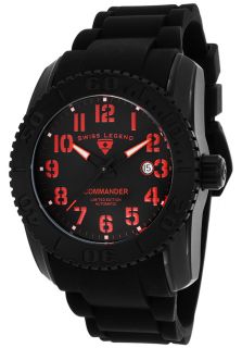 Swiss Legend 11876A TIB 01 RDA W  Watches,Commander Titanium Automatic Black Silicone & Case Red Accents, Limited Edition Swiss Legend Automatic Watches