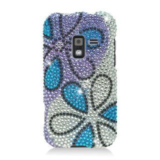 Eagle Cell PDSAMR920S320 RingBling Brilliant Diamond Case for Samsung Galaxy Attain 4G R920   Retail Packaging   Blue Flower Cell Phones & Accessories