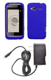 HTC Radar 4G (T Mobile) Premium Combo Pack   Blue Silicone Soft Skin Case Cover + ATOM LED Keychain Light + Wall Charger Cell Phones & Accessories