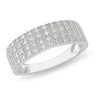 CT. T.W. Diamond Four Row Anniversary Band in Sterling Silver