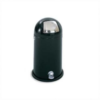 Safco Products Step On Dome Round Receptacle, 12 Gal 9721 Color Black