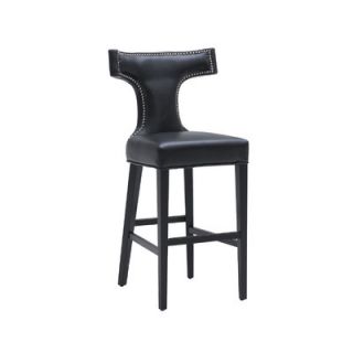 Sunpan Modern Serafina 30 Bar Stool with Cushion 4723 Seat Color Black