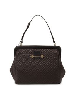 Quilted Leather Satchel Bag, Brown   Jason Wu