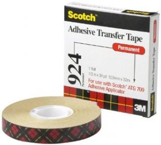 Scotch ATG Adhesive Transfer Tape 924 Clear, 0.75 in x 36 yd 2.0 mil (Pack of 1)