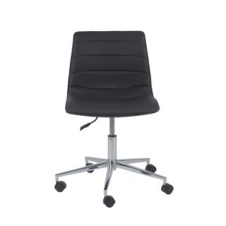 Eurostyle Ashton Low Back Leatherette Office Chair 17217BLK / 17217WHT Color