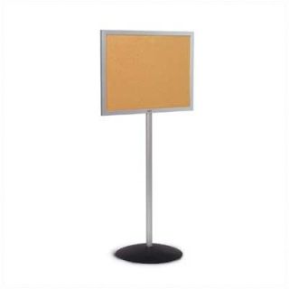 Marsh Single Pedestal Bulletin Boards   Aluminum SB 148/BS 148 Style Acrylic
