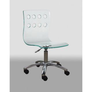 Creative Images International Low Back Acrylic Office Chair C18