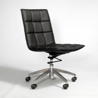 Matrix Gates Mid Back Leather Office Chair with Swivel OC GATES Color Black