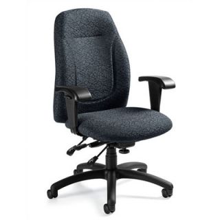 Global Total Office Mid Back Multi Tilter Office Chair with T Arms 3671 3