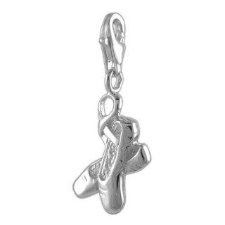 MELINA Charms clip on pendant ballerina shoe sterling silver 925 Jewelry
