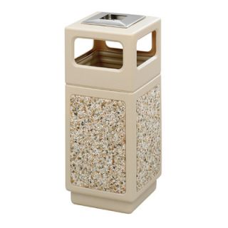 Safco Products Canmeleon Ash/Trash Square Receptacle, 15 Gal 9470NC Color Tan