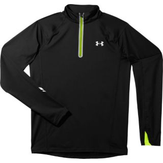 Under Armour Mens Stealth Storm 1/4 Zip Jacket   Black/Hyper Green/Silver      Clothing