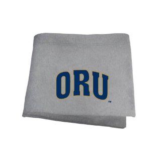 Oral Roberts Grey Sweatshirt Blanket 'ORU'  Sports Fan Throw Blankets  Sports & Outdoors