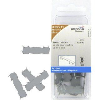 National N278 903 #0 3/8 Inch By 1 Inch Zinc Plated Steel Wood Joiner   Hardware Staples  