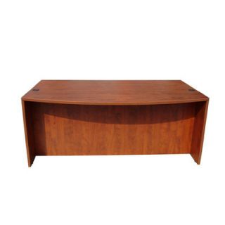 Boss Office Products Wood Bow Front Executive Desk Shell N189 C / N189 M Fini