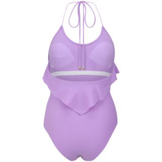 South Beach Womens Caroline Frill Swimsuit   Lilac      Clothing