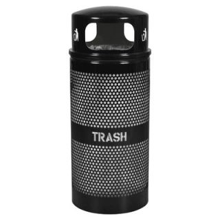 Ex Cell Metal Products Landscape Series Outdoor Waste Receptacle WR 34R DM BLACK