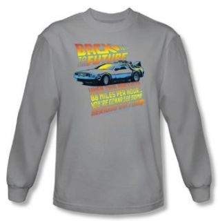 Back To The Future Long Sleeve T shirt Movie 88 Mph Silver Shir at  Mens Clothing store Fashion T Shirts