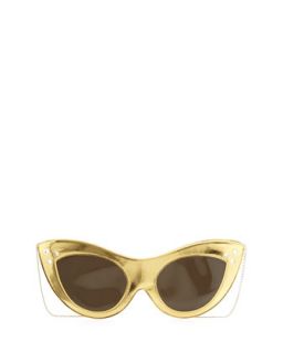 Sunny Glasses Crossbody Bag, Gold   Charlotte Olympia