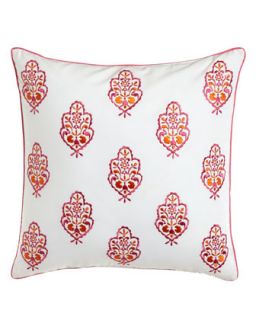 Embroidered Paisley Pillow, 16Sq.   Dena Home