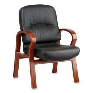 Lorell Lorell Woodbridge Series Leather Guest Chairs, Black LLR60337