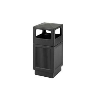 Safco Products Canmeleon Side Open Square Receptacle 9476BL Color Black