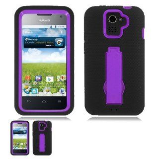 Huawei Premia 4G M931 Black And Purple Hardcore Kickstand Case Cell Phones & Accessories