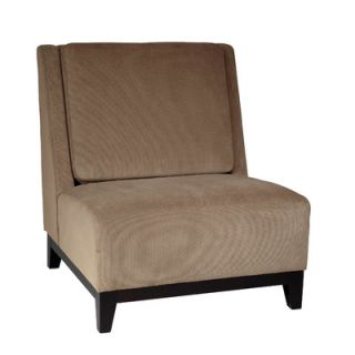 Ave Six Merge Modular Fabric Slipper Chair MRG51 Color Easy Brownstone