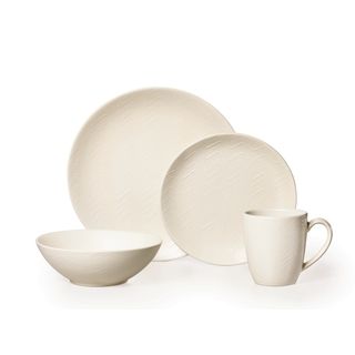 Mikasa Gourmet Basics Ridgewood White 16 piece Dinnerware Set