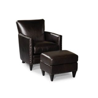 Palatial Furniture Logan Leather Arm Chair and Ottoman 423 TC / 423 FJ