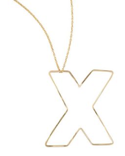 Letter Pendant Necklace, X   GaugeNYC