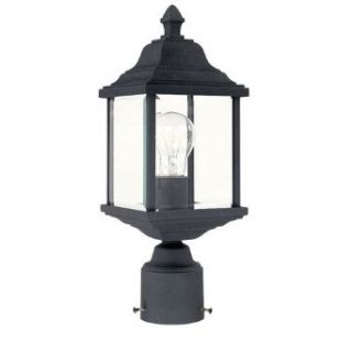 Dolan Designs 932 50 Charleston   One Light Outdoor Post Lantern, Black Finish   Post Lamp Black  