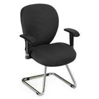 OFM ComfySeat Guest Chair 645 Fabric Ebony