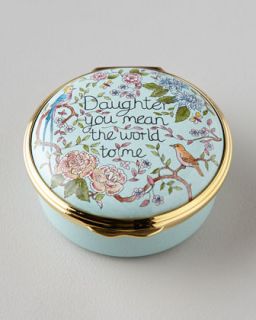 Daughter You Mean The World To Me Box   Halcyon Days Enamels