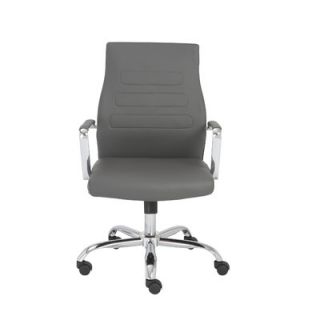 Eurostyle Fenella High Back Leatherette Office Chair with Arms 00535GRY / 005