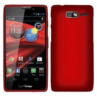 Motorola XT907 DROID RAZR M [Verizon] Rubberized Hard Shell Case (Red) Cell Phones & Accessories