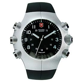Swiss Army 24455  Watches,Mens  startech 300 black rubber strap watch Stainless Steel, Casual Swiss Army Quartz Watches
