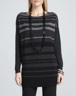 Tonal Striped Wool Tunic   Eileen Fisher