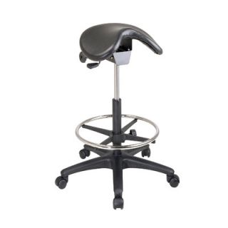 Office Star Height Adjustable Backless Stool with Saddle Seat ST205