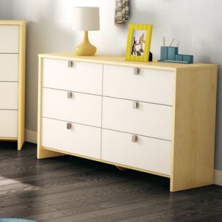 South Shore Cookie 6 Drawer Dresser 3454027 / 3471027 Finish Champagne / White