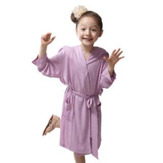 Little London Bathrobe for Kids with Natural Bamboo Yarn (Lilac)   Childrens Bath Towels