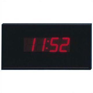 4 Digit Electronic Wall Mounted Digital Clock Size 8" H x 15" W x 2" D, Frame Finish Graphite Anodized Aluminum  