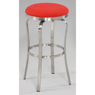 Chintaly Modern 30 Backless Bar Stool 1193 BS WHT / 1193 BS RED Color Red