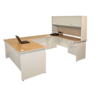 Marvel Office Furniture Pronto U Shaped Computer Desk with Flipper Door Unit 