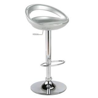 Eurostyle Agnes 23 Adjustable Bar Stool 0435X Color Silver