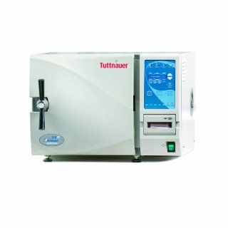 Heidolph Tuttnauer 3545Ep Autoclave Sterilizer Electronic Model with Printer and 2 Stainless Steel Trays, 34.4L Capacity, 12.2" Diameter Chamber, 220V Science Lab Autoclaves