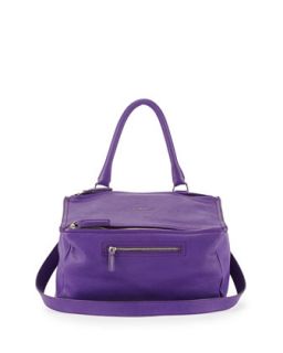 Pandora Medium Sugar Leather Satchel Bag, Purple   Givenchy