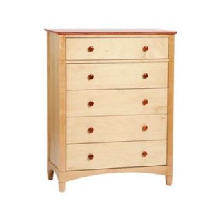 Bolton Furniture Essex 5 Drawer Chest 6611 Finish Natural/Rosewood