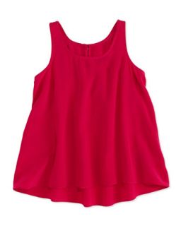 Georgette Silk Tank, Pink, Girls 4 6X   Ralph Lauren Childrenswear